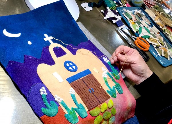Folk Art In Santa Fe: Creating With Hand-Dyed Wool And Textural Fabrics
