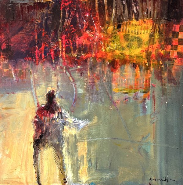 Abstract Acrylic Painting and Collage - Image 4