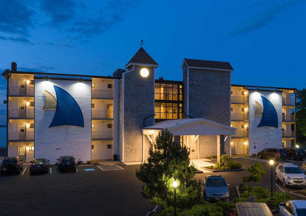 Atlantic Oceanside Resort-main-building-exterior-at-night