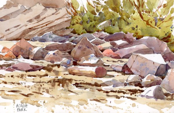 Down East Vistas: Sketching the Coastal Beauty of Bar Harbor in Watercolor - Image 6