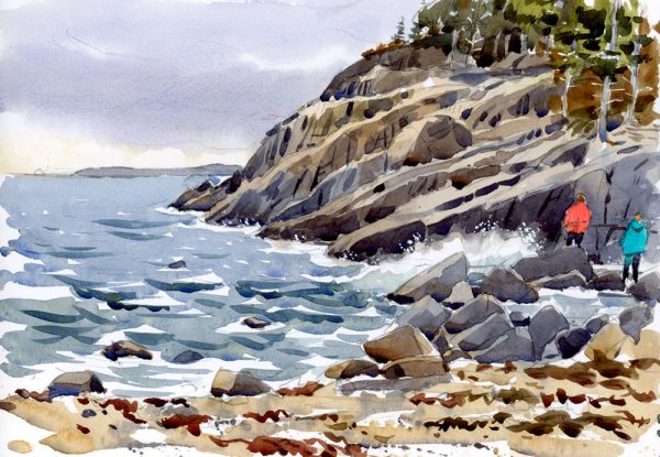 Down East Vistas: Sketching the Coastal Beauty of Bar Harbor in Watercolor - Image 7