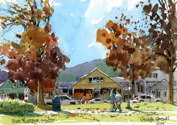 Down East Vistas: Sketching the Coastal Beauty of Bar Harbor in Watercolor - Image 2