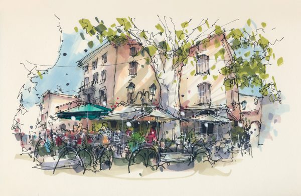 Expressive and Whimsical: Sketching Bar Harbor in Watercolor and Marker - Image 2