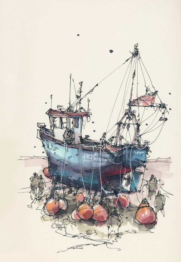 Expressive and Whimsical: Sketching Bar Harbor in Watercolor and Marker - Image 4
