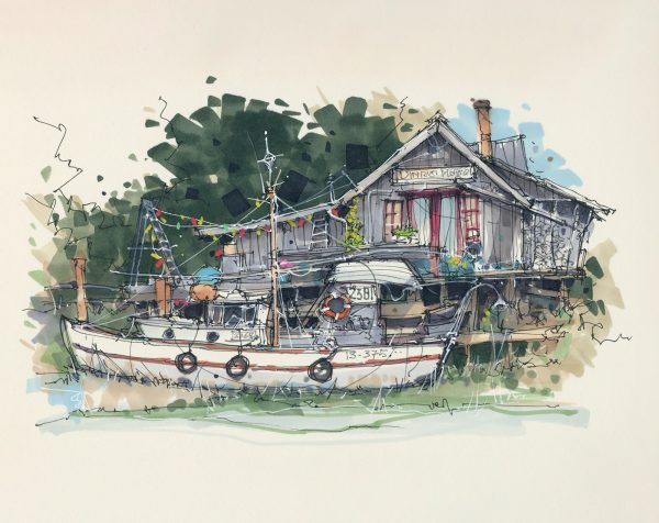 Expressive and Whimsical: Sketching Bar Harbor in Watercolor and Marker - Image 5