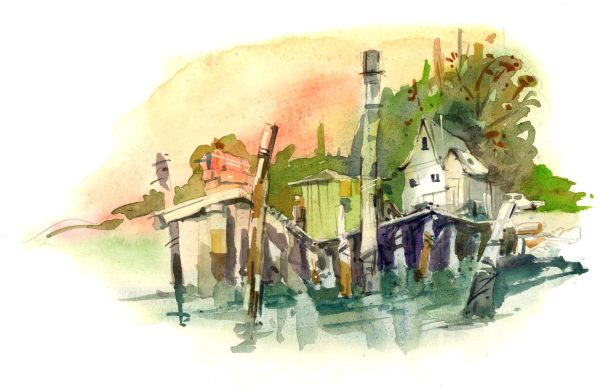 Expressive and Whimsical: Sketching Bar Harbor in Watercolor and Marker - Image 7