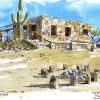 Vibrant Watercolors: Sketching Desert Hues II