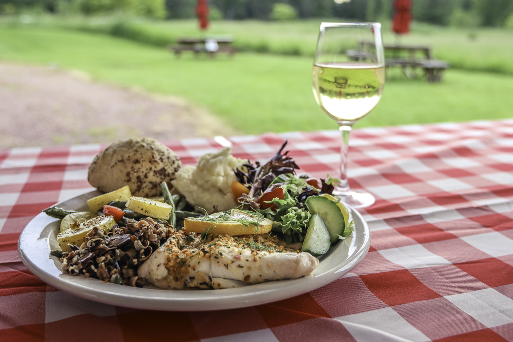 meal and wine on MI Meal Plans